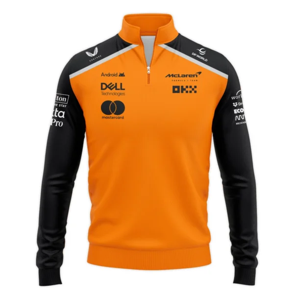 McLaren Formula One Exclusive Logo Quarter-Zip Sweatshirt BLF1290325A5MCLQZS - Image 2