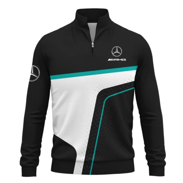 Limited Edition Mercedes-AMG Petronas F1 Quarter-Zip Sweatshirt All Over Prints BLMER6525A5QTZ - Image 2