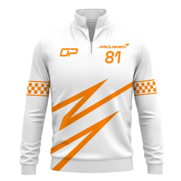 Oscar Piastri McLaren F1 Quarter-Zip Sweatshirt All Over Prints BLOP10425A4QTZ - Image 2