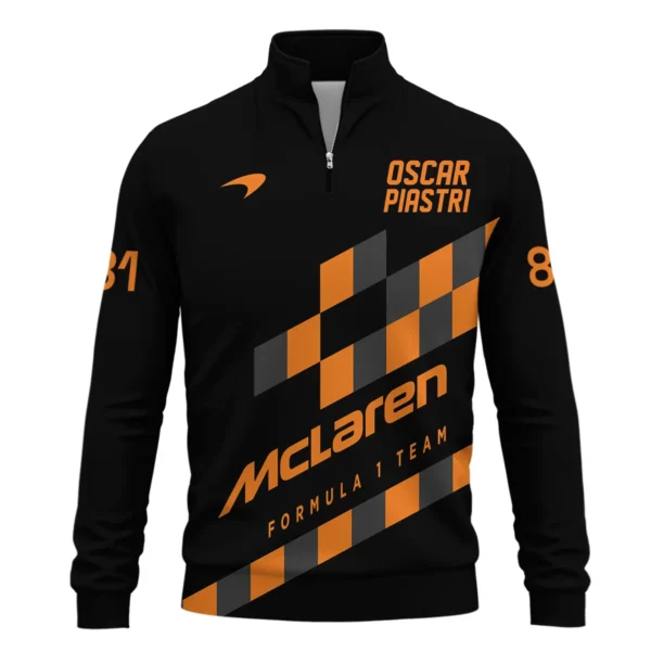 Oscar Piastri McLaren F1 Quarter-Zip Sweatshirt All Over Prints BLOP10425A6QTZ - Image 2