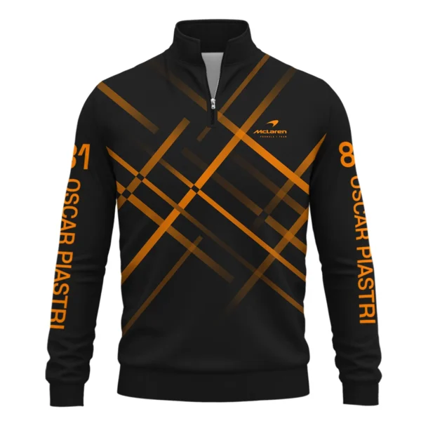 Oscar Piastri McLaren F1 Quarter-Zip Sweatshirt All Over Prints BLOP3425A2QTZ - Image 2