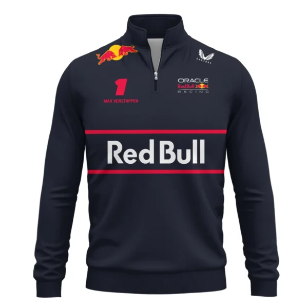 Red Bull Racing F1 Quarter-Zip Sweatshirt All Over Prints BLRBR10525A1QTZ - Image 2