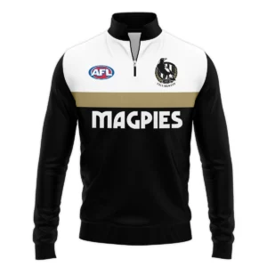 Collingwood Australian Football League Exclusive Logo Quarter Zip Sweatshirt HOAFL140525A01COLLQTZ