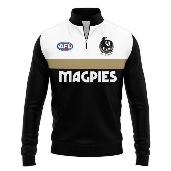 Collingwood Australian Football League Exclusive Logo Quarter Zip Sweatshirt HOAFL140525A01COLLQTZ