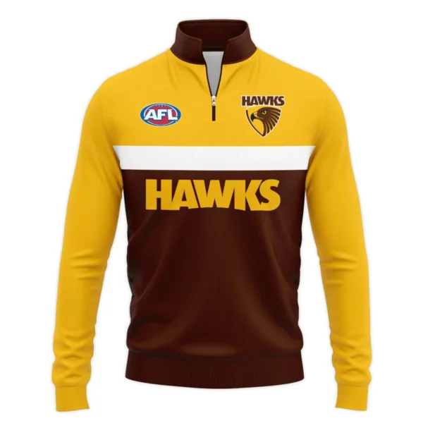 Hawthorn Hawks Australian Football League Exclusive Logo Quarter Zip Sweatshirt HOAFL140525A01HAWQTZ