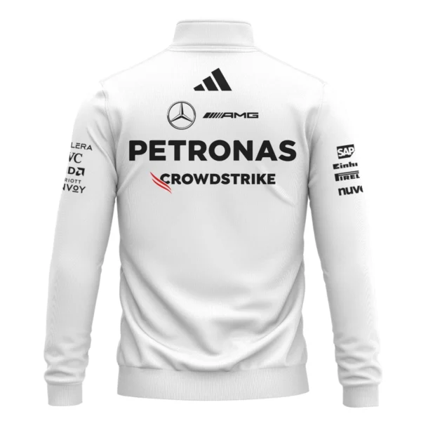 2025 Team Mercedes-AMG Petronas F1 Quarter-Zip Sweatshirt All Over Prints BLMER6525A2QTZ - Image 3