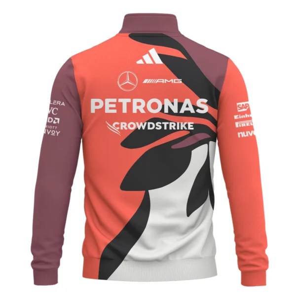 2025 Miami Floral Mercedes-AMG Petronas F1 Quarter-Zip Sweatshirt All Over Prints BLMER6525A3QTZ - Image 3