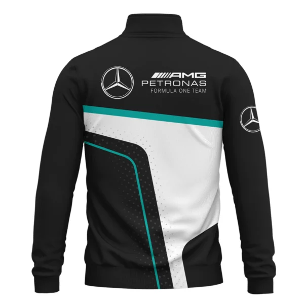 Limited Edition Mercedes-AMG Petronas F1 Quarter-Zip Sweatshirt All Over Prints BLMER6525A5QTZ - Image 3