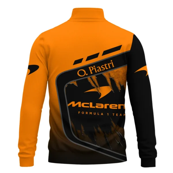 Oscar Piastri McLaren F1 Quarter-Zip Sweatshirt All Over Prints BLOP3425A1QTZ - Image 3
