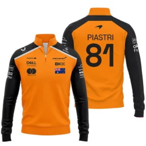 Oscar Piastri McLaren Formula One Exclusive Logo Quarter-Zip Sweatshirt BLF1290325A3MCLQZS