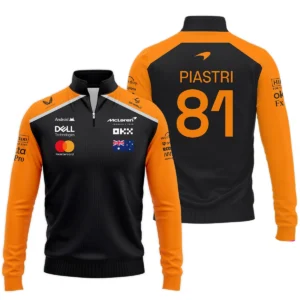 Oscar Piastri McLaren Formula One Exclusive Logo Quarter-Zip Sweatshirt BLF1290325A4MCLQZS