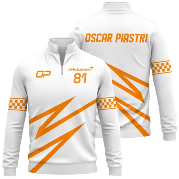Oscar Piastri McLaren F1 Quarter-Zip Sweatshirt All Over Prints BLOP10425A4QTZ