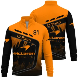 Oscar Piastri McLaren F1 Quarter-Zip Sweatshirt All Over Prints BLOP3425A1QTZ