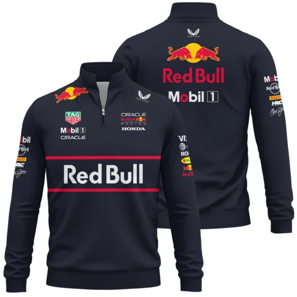 Red Bull Racing F1 Quarter-Zip Sweatshirt All Over Prints BLRBR10525A2QTZ