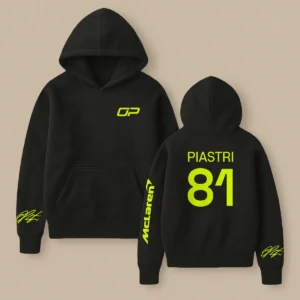 Oscar Piastri McLaren F1 Fashion Clothing For Racing Fans Unisex Hoodie BLOP25425 - Dark Charcoal