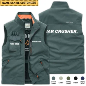 Bar Crusher Fishing AU Exclusive Logo Outdoor Sleeveless Vest HOFS140525A01BCR - BeanGreen