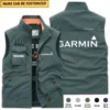 Garmin Fishing AU Exclusive Logo Outdoor Sleeveless Vest HOFS140525A01GA - BeanGreen