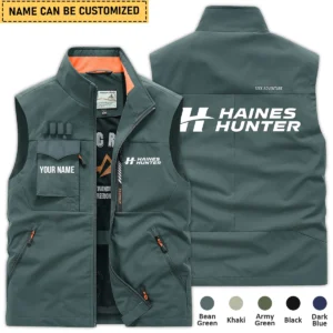 Haines Hunter Fishing AU Exclusive Logo Outdoor Sleeveless Vest HOFS140525A01HHT - BeanGreen