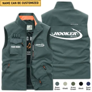 Hooker Boats Fishing AU Exclusive Logo Outdoor Sleeveless Vest HOFS140525A01HOO - BeanGreen