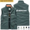 Mercury Marine Fishing AU Exclusive Logo Outdoor Sleeveless Vest HOFS140525A01MCM - BeanGreen