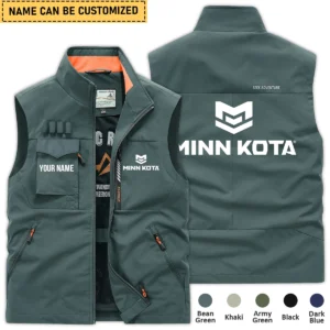 Minn Kota Fishing AU Exclusive Logo Outdoor Sleeveless Vest HOFS140525A01MNK - BeanGreen