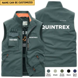 Quintrex Fishing AU Exclusive Logo Outdoor Sleeveless Vest HOFS140525A01QTX - BeanGreen