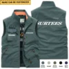 Surtees Fishing AU Exclusive Logo Outdoor Sleeveless Vest HOFS140525A01SUB - BeanGreen