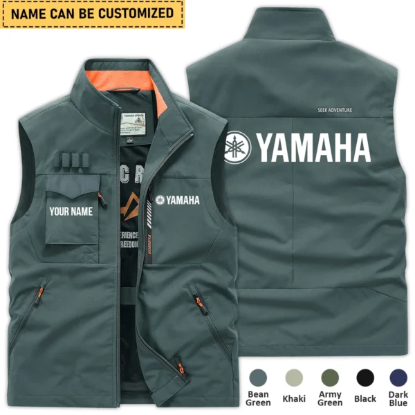 Yamaha Marine Fishing AU Exclusive Logo Outdoor Sleeveless Vest HOFS140525A01YMM - BeanGreen