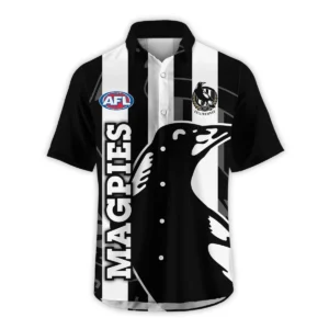 Collingwood Magpies Australian Football League Exclusive Logo Hawaiian Shirt HOAFL130525A02COLLHW