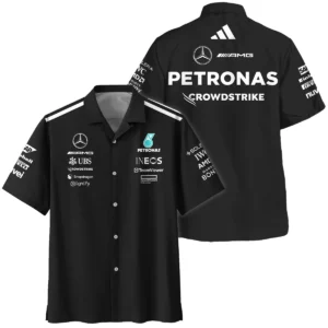 2025 Team Mercedes-AMG Petronas F1 Hawaiian Shirt All Over Prints BLMER6525A1HW