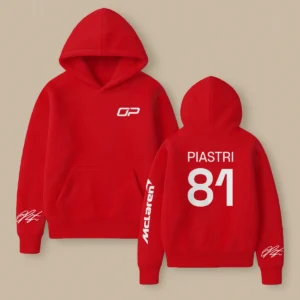 Oscar Piastri McLaren F1 Fashion Clothing For Racing Fans Unisex Hoodie BLOP25425 - Red