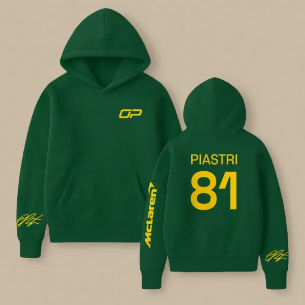 Oscar Piastri McLaren F1 Fashion Clothing For Racing Fans Unisex Hoodie BLOP25425 - Dark Green