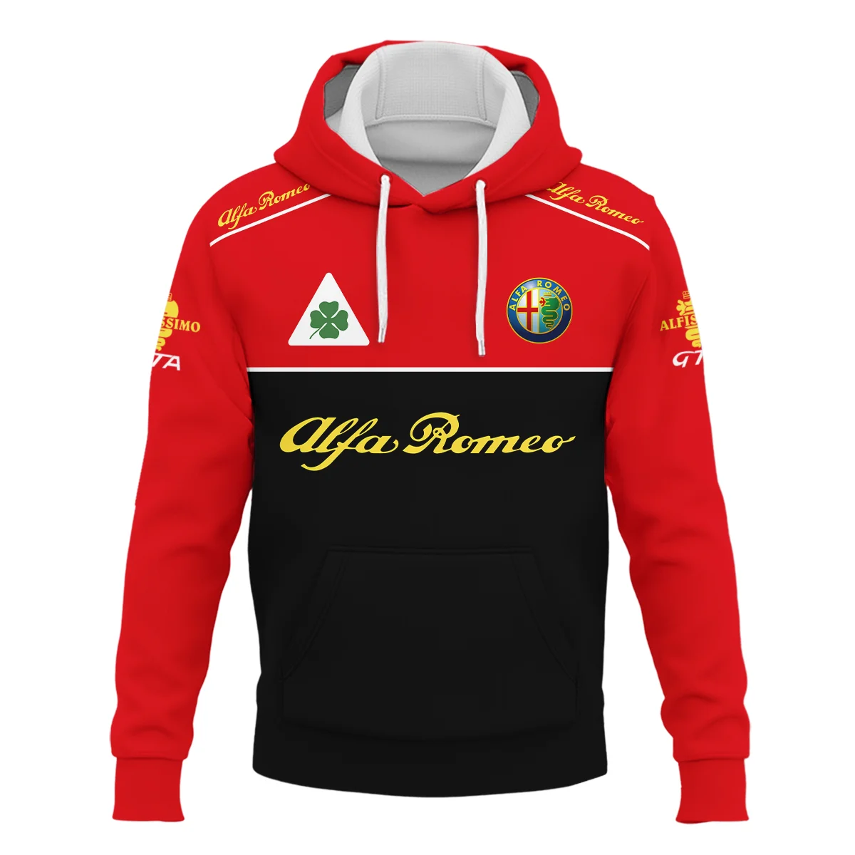 Alfa Romeo Racing F1 Hoodie All Over Prints BL17325AHD - Black Red