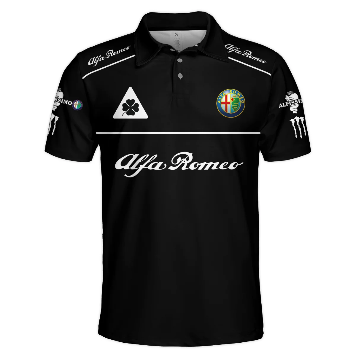 Alfa Romeo Racing F1 Polo Shirt All Over Prints BL17325APL - Black