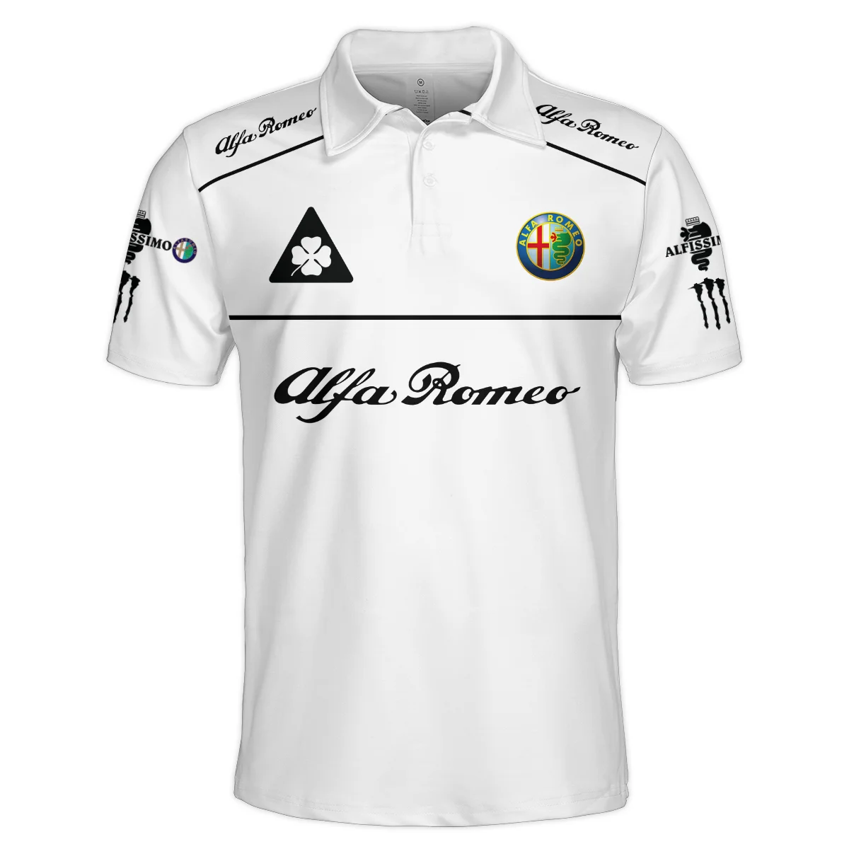 Alfa Romeo Racing F1 Polo Shirt All Over Prints BL17325APL - White