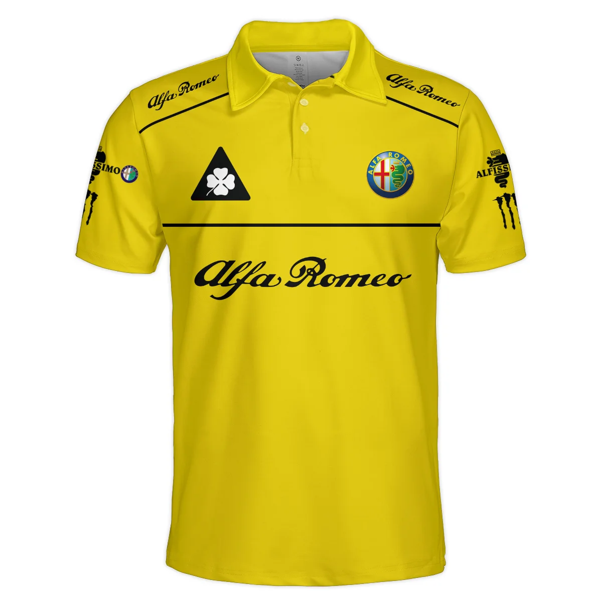 Alfa Romeo Racing F1 Polo Shirt All Over Prints BL17325APL - Yellow