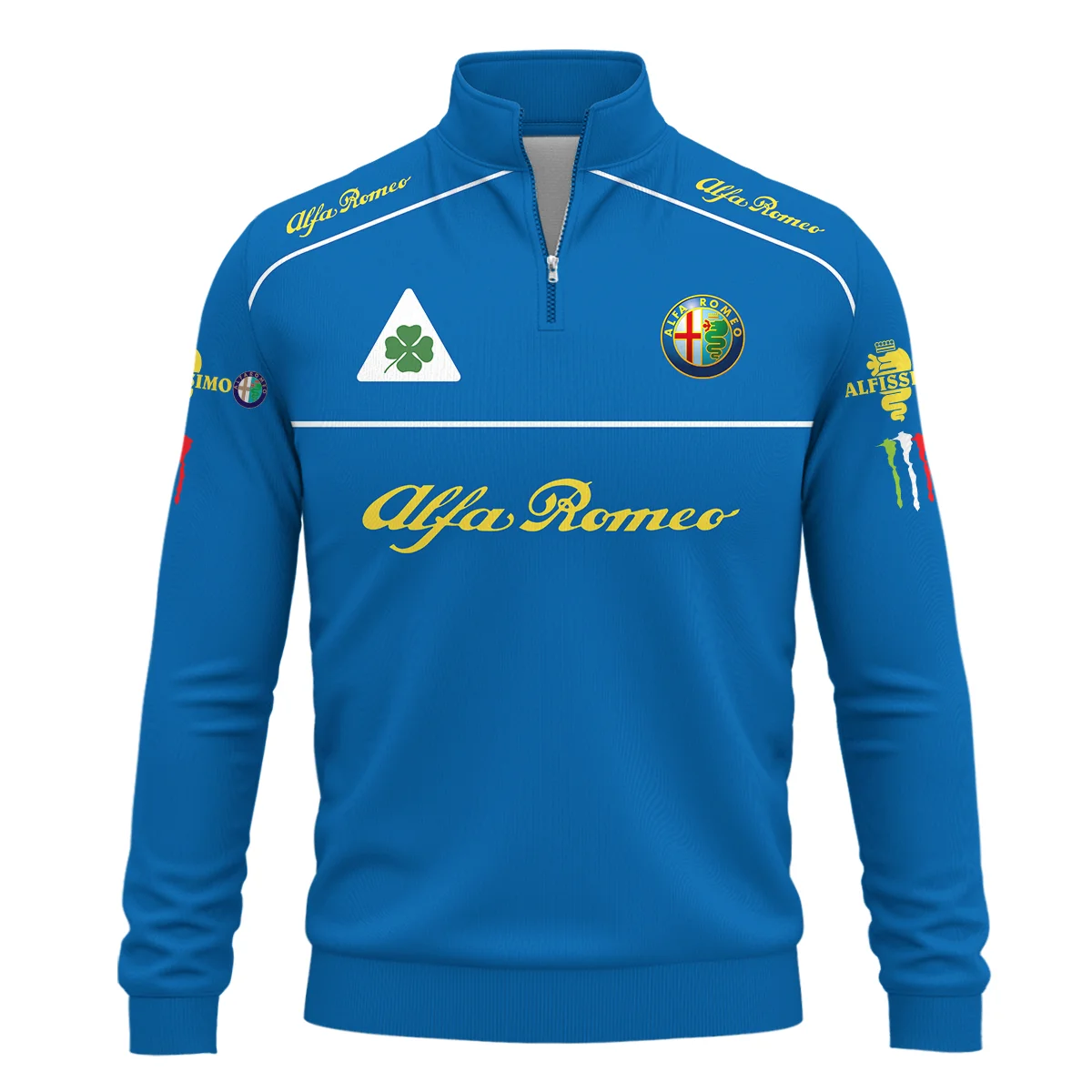 Alfa Romeo Racing F1 QuarterZip-Sweatshirt All Over Prints BL17325AQTZ - Blue