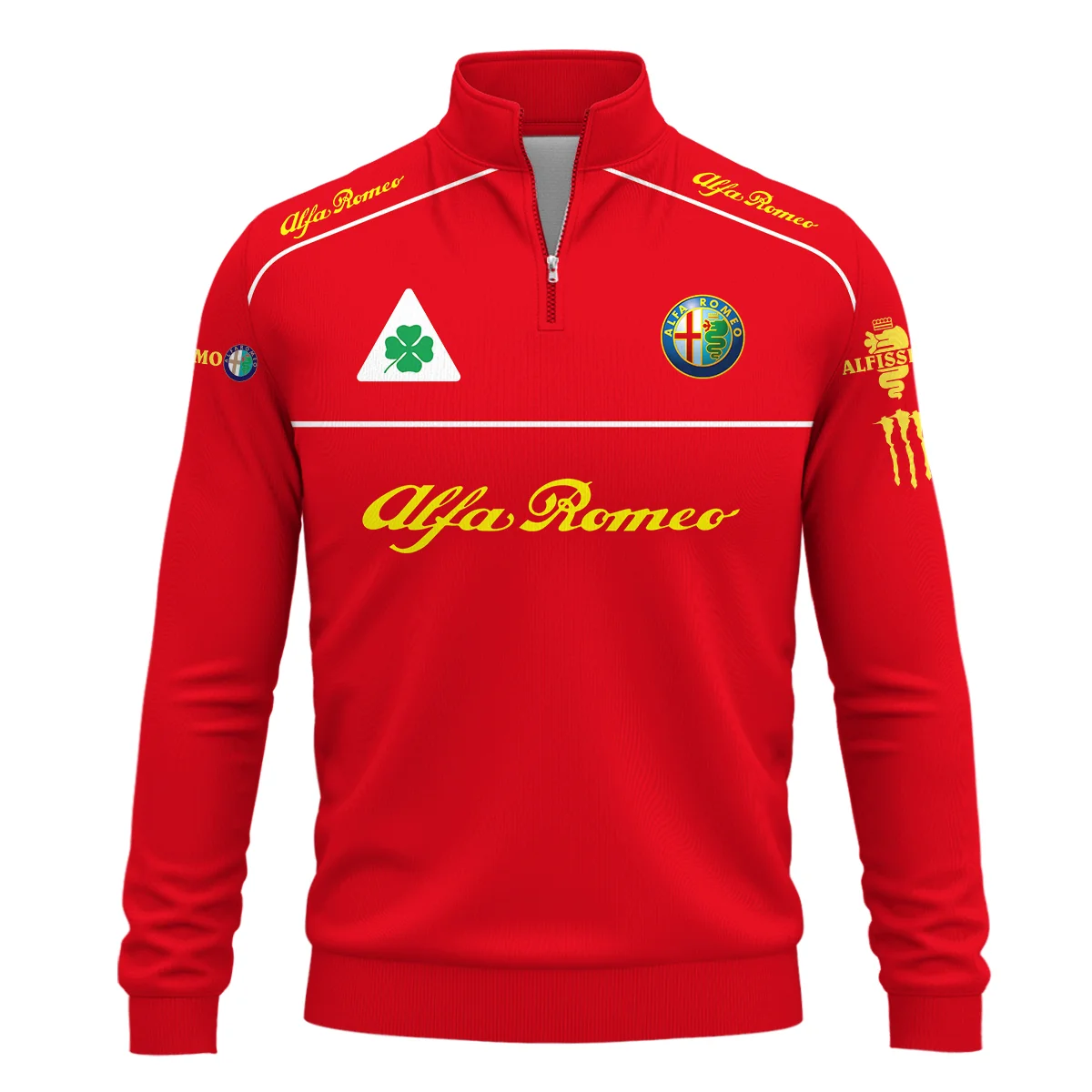 Alfa Romeo Racing F1 QuarterZip-Sweatshirt All Over Prints BL17325AQTZ - Red