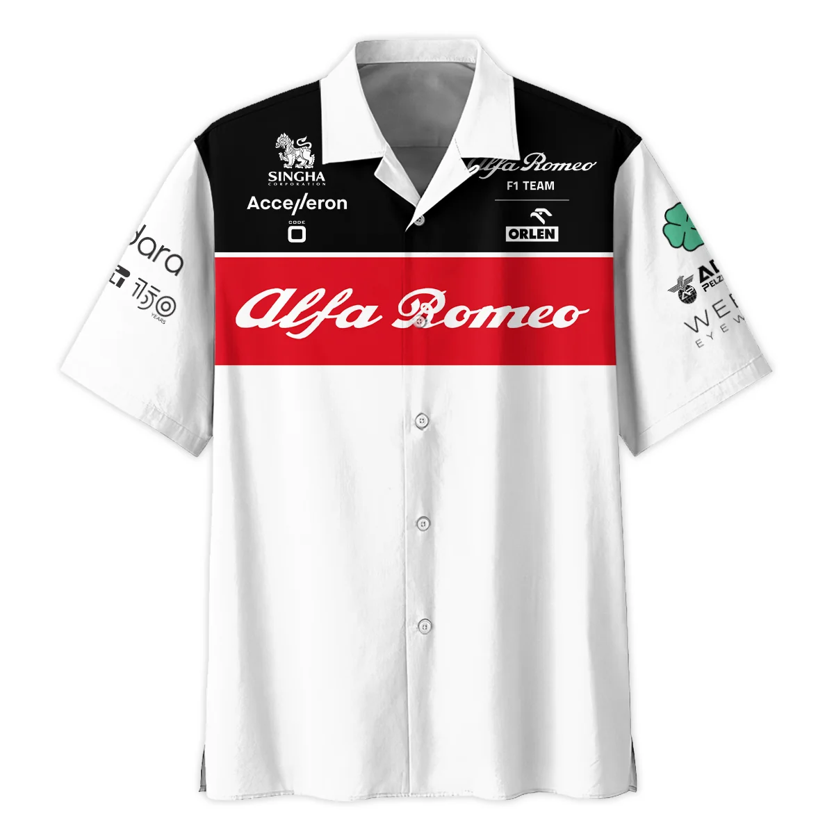 Alfa Romeo Racing F1 Team ORLEN 2022 Hawaiian Shirt All Over Prints BL15325AHW - White