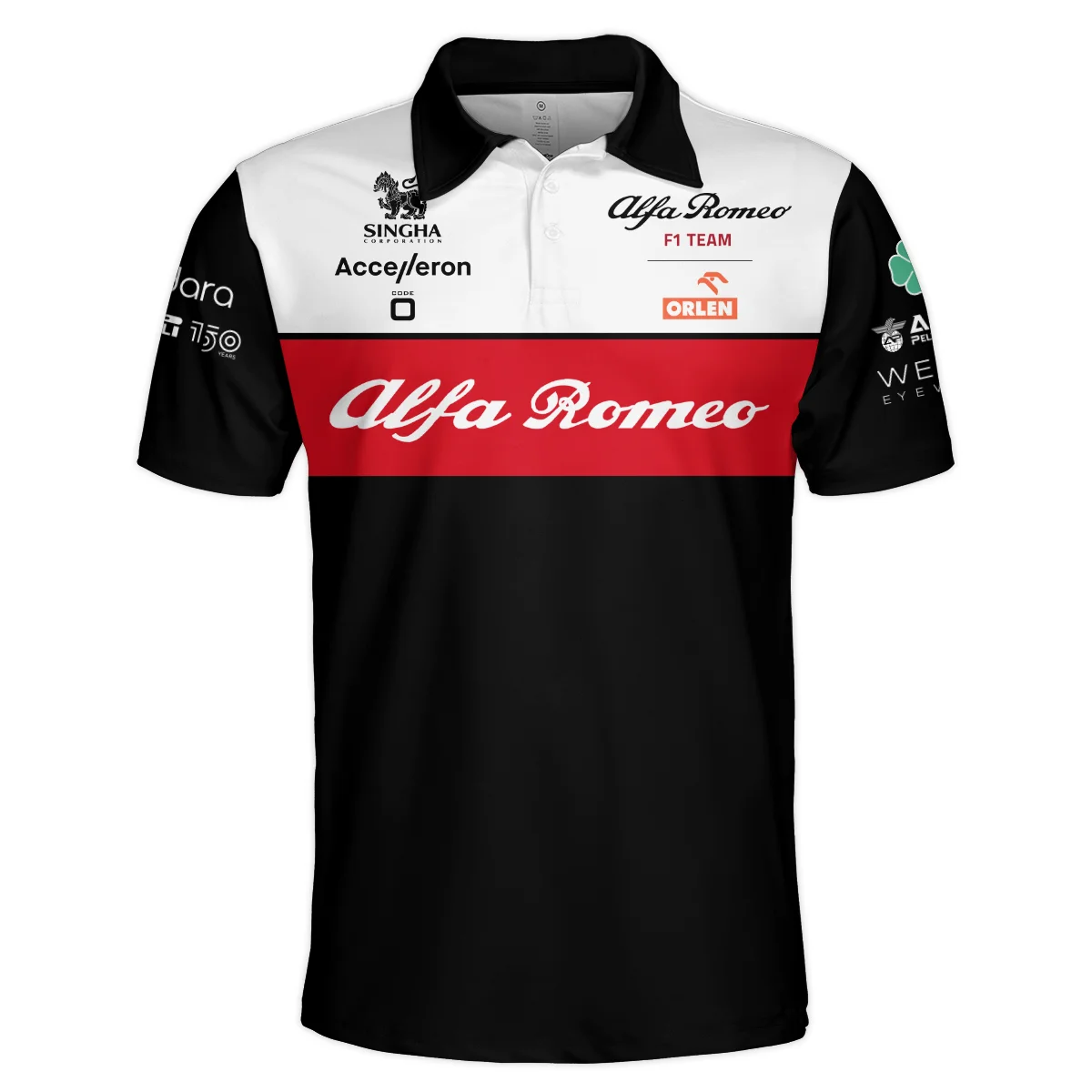 Alfa Romeo Racing F1 Team ORLEN 2022 Polo Shirt All Over Prints BL15325APL - Black