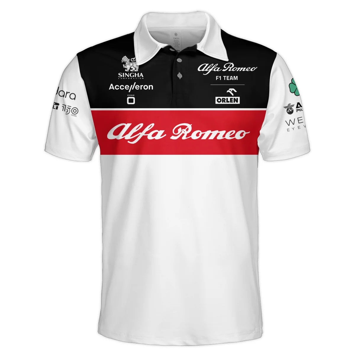 Alfa Romeo Racing F1 Team ORLEN 2022 Polo Shirt All Over Prints BL15325APL - White