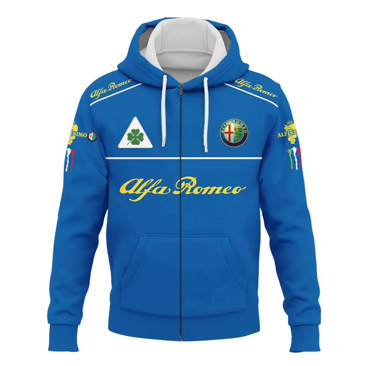 Alfa Romeo Racing F1 Zipper Hoodie All Over Prints BL17325AZHD - Blue