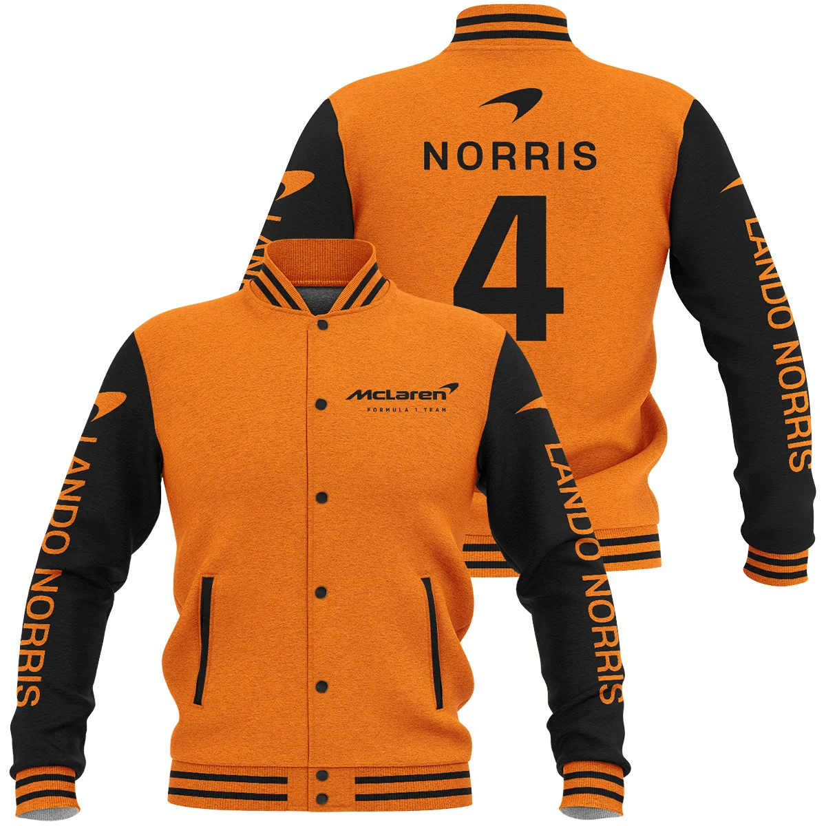 Lando Norris McLaren F1 Baseball Jacket BLF1R1425A1NR - Style 3
