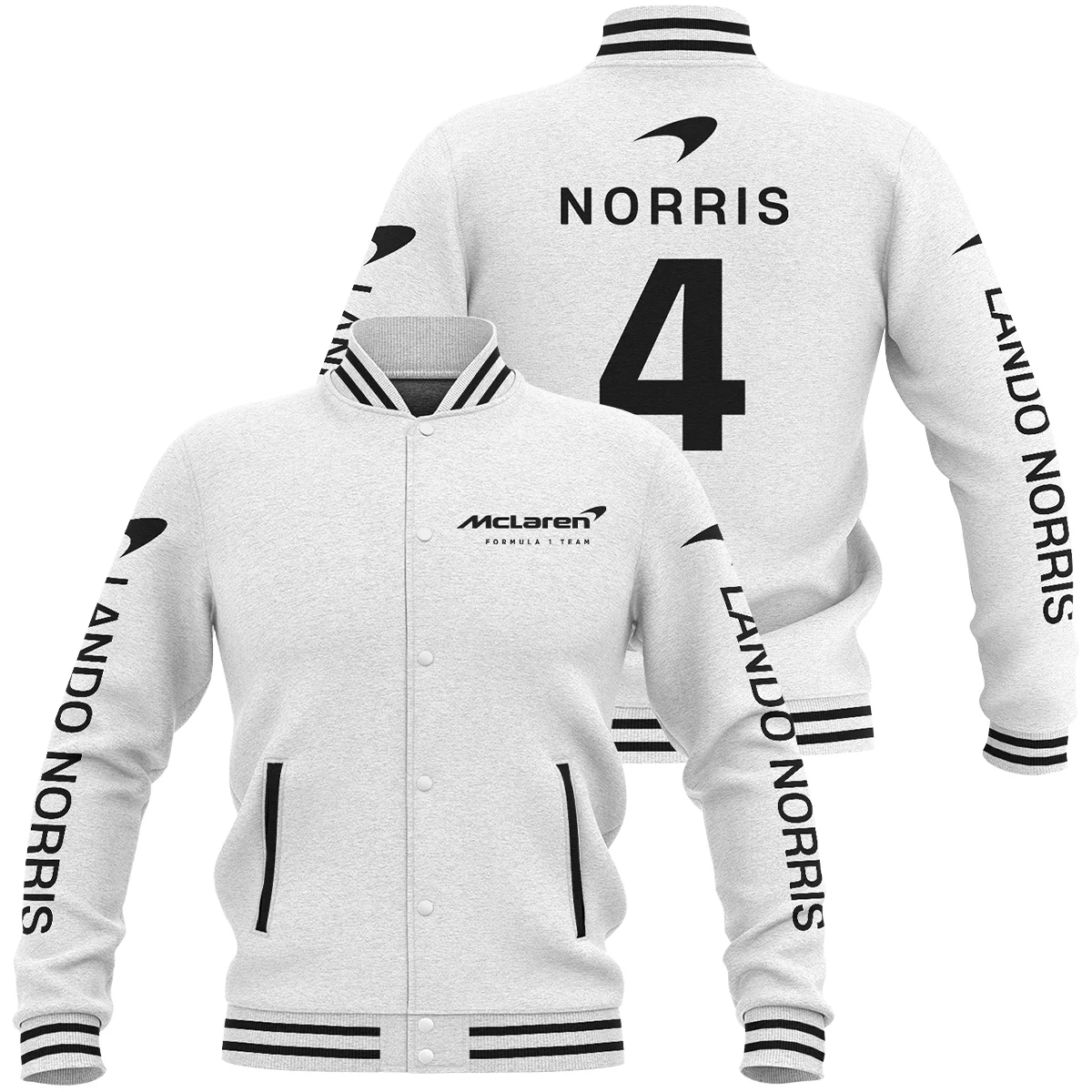 Lando Norris McLaren F1 Baseball Jacket BLF1R1425A1NR - Style 4