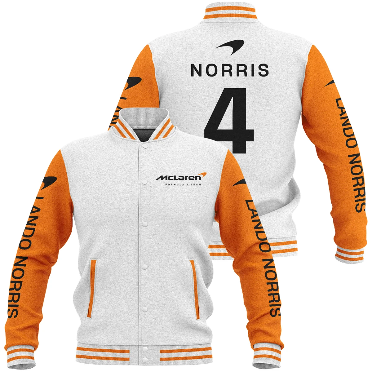 Lando Norris McLaren F1 Baseball Jacket BLF1R1425A1NR - Style 6