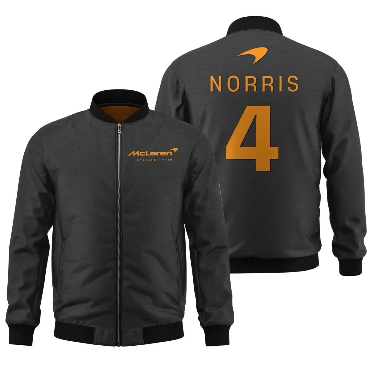 Lando Norris McLaren F1 Exclusive Logo Bomber BLF1270325A2MCLBB - Black