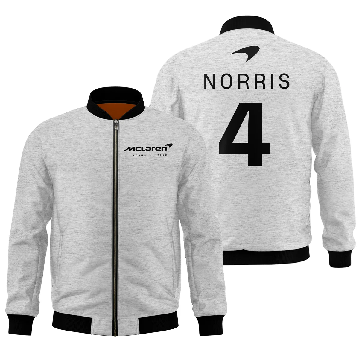 Lando Norris McLaren F1 Exclusive Logo Bomber BLF1270325A2MCLBB - White