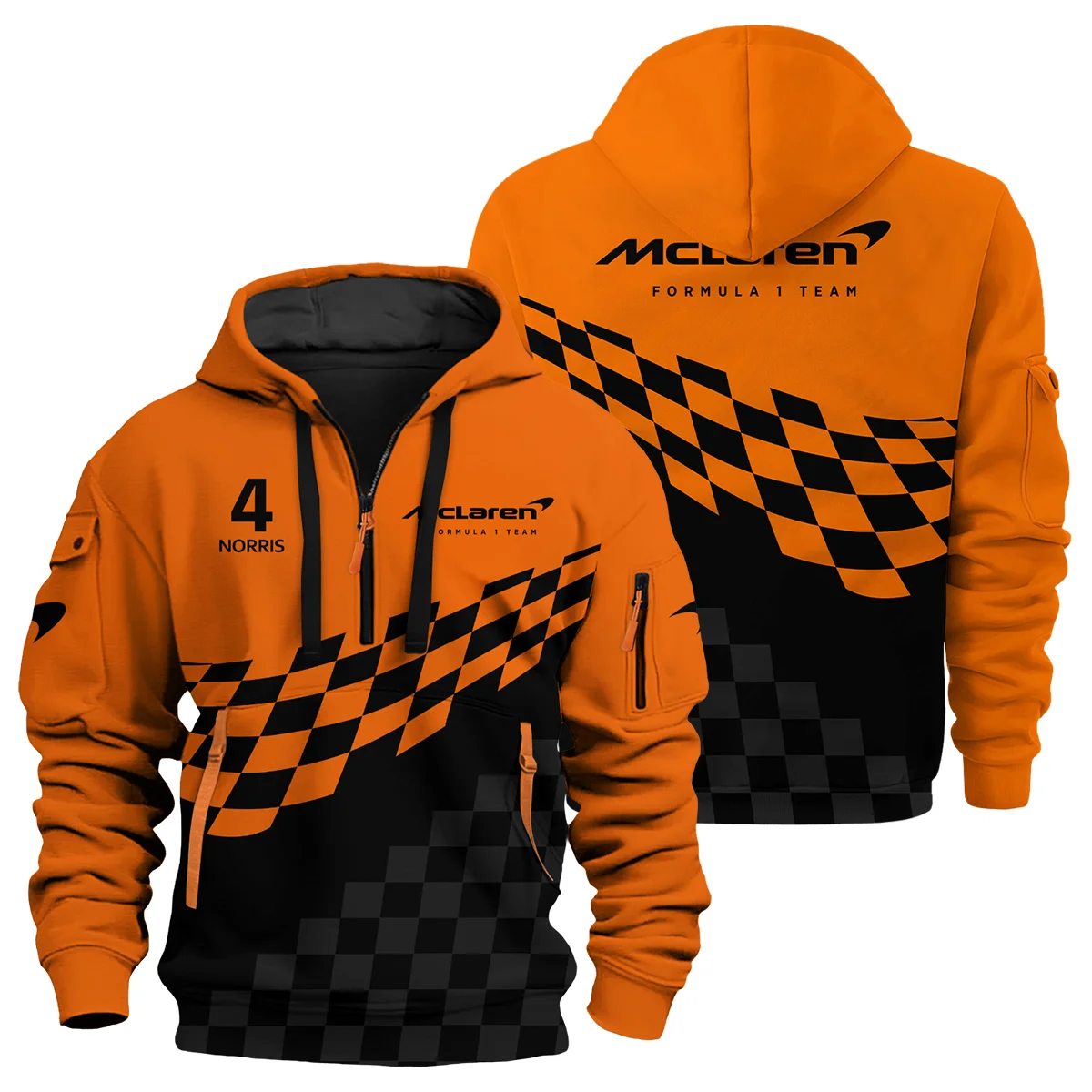 Lando Norris McLaren F1 Exclusive Logo Hoodie Half Zip BLMCL10425A13HZ
