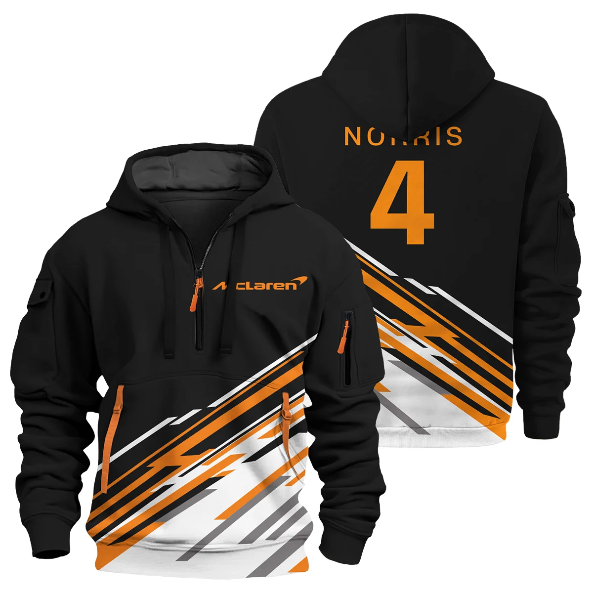 Lando Norris McLaren F1 Exclusive Logo Hoodie Half Zip BLMCL10425A23HZ
