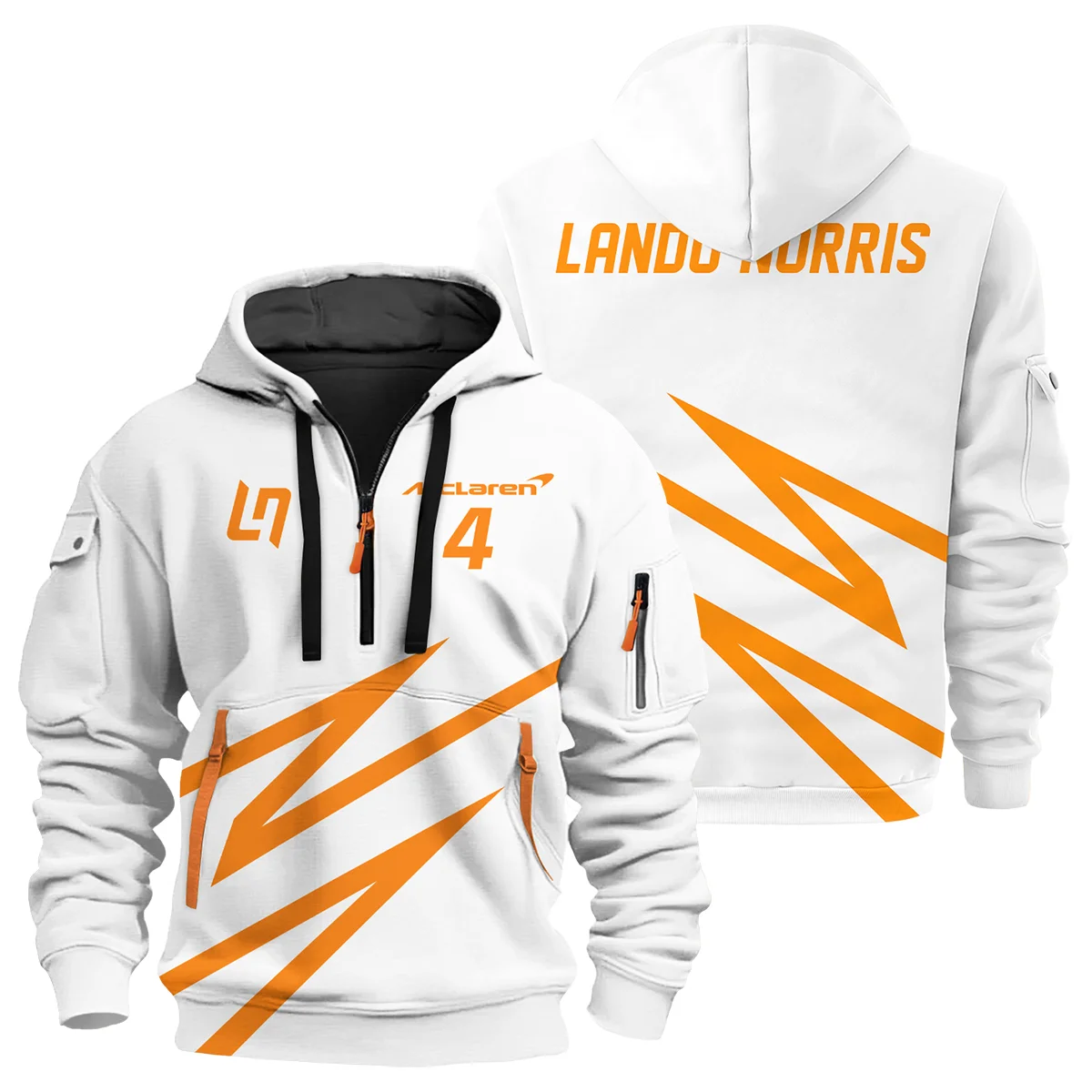 Lando Norris McLaren F1 Exclusive Logo Hoodie Half Zip BLMCL10425A43HZ